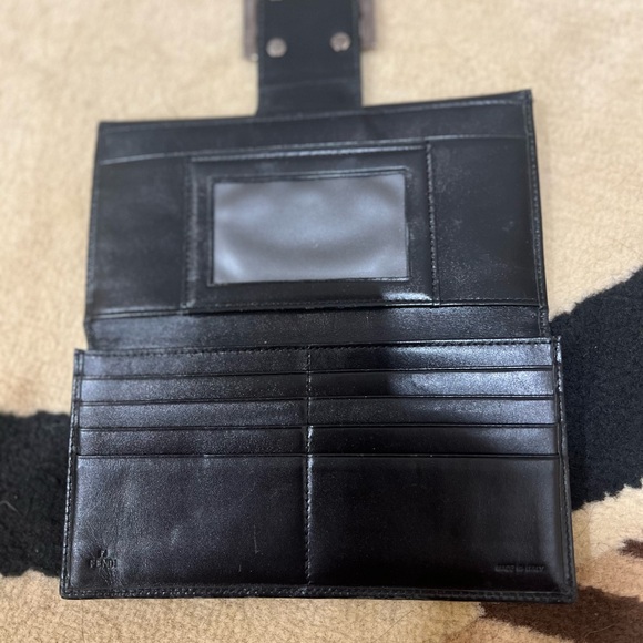 Authentic Pre-owned Fendi Baguette Canvas Flap Wallet - Picture 9 of 9